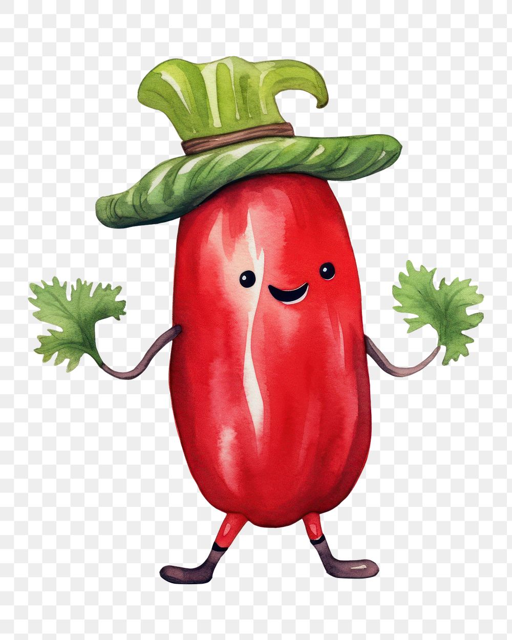 PNG  Reddish veggie dancing food white background anthropomorphic. AI generated Image by rawpixel.