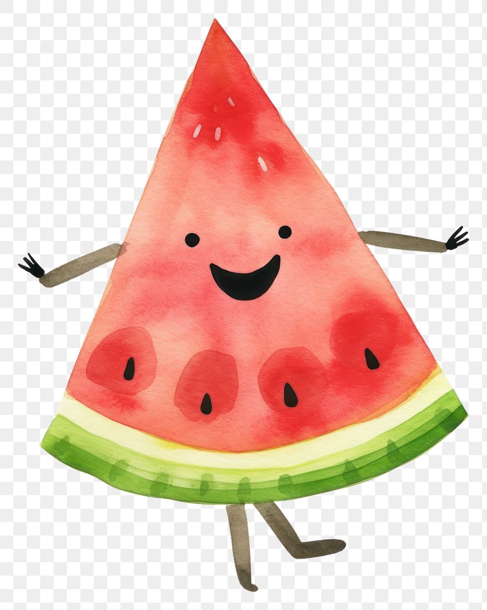 PNG  Watermelon slice dancing fruit plant food. AI generated Image by rawpixel.