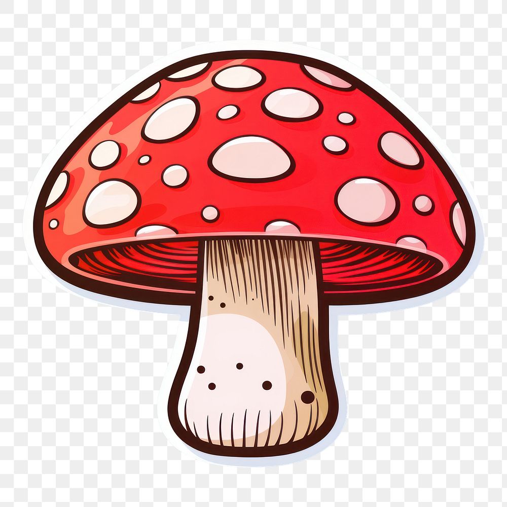 PNG  Mushroom agaric fungus plant. AI generated Image by rawpixel.
