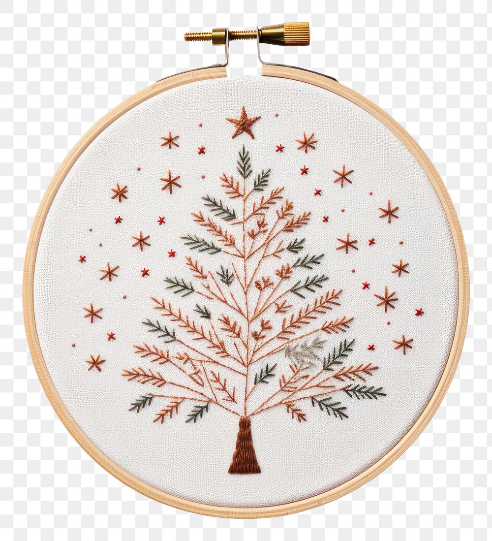 PNG  Minimal Christmas embroidery hoop decoration christmas pattern. AI generated Image by rawpixel.