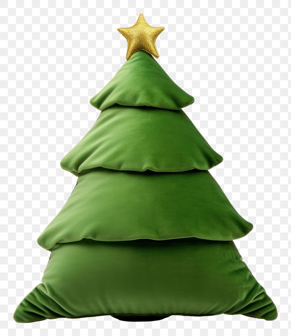 PNG  Green christmas pillow decoration white background celebration