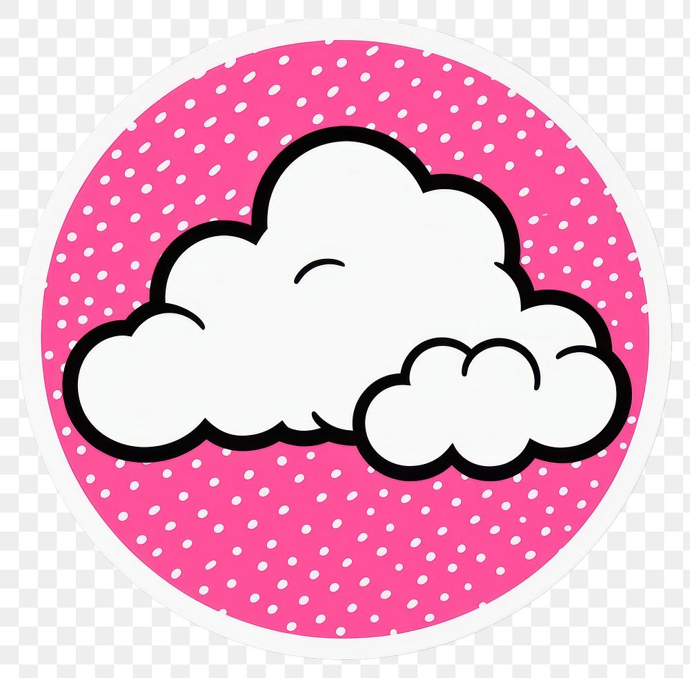 PNG  Pink cloud pattern sticker cloudscape. AI generated Image by rawpixel.