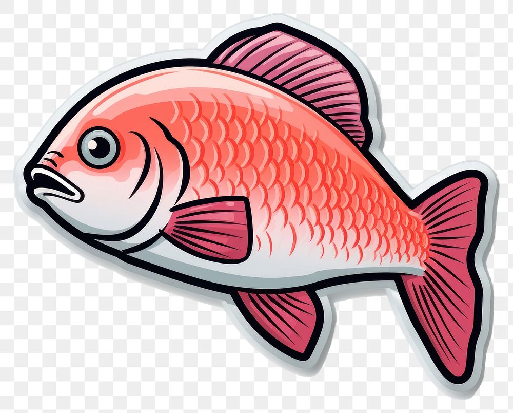 PNG  Salmon animal fish white background. AI generated Image by rawpixel.