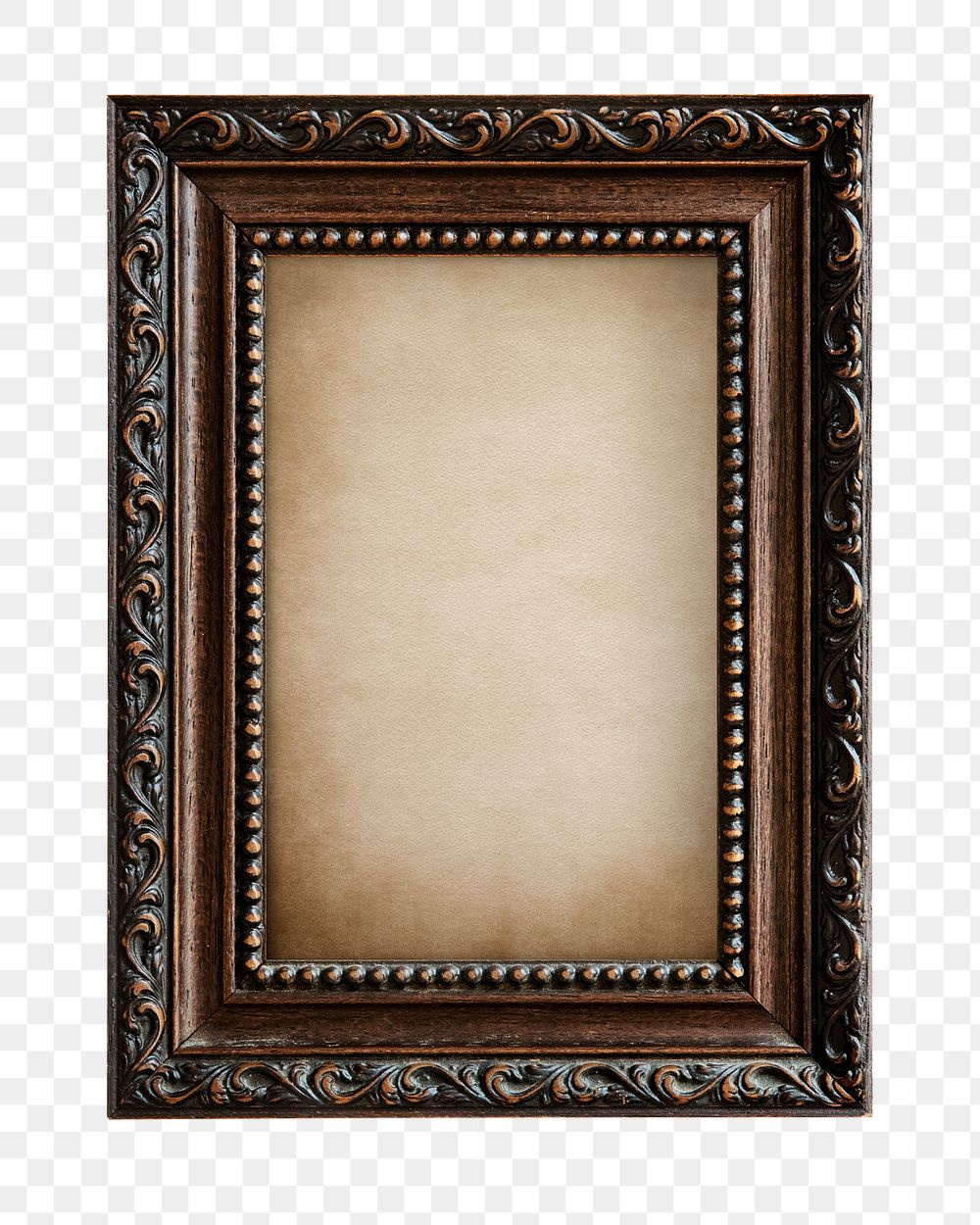 Vintage frame png, transparent background