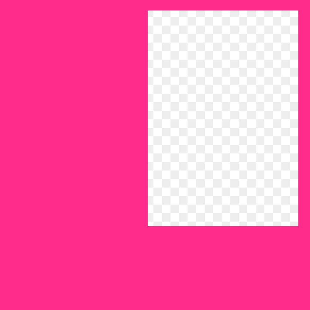 Pink rectangle frame png, transparent background