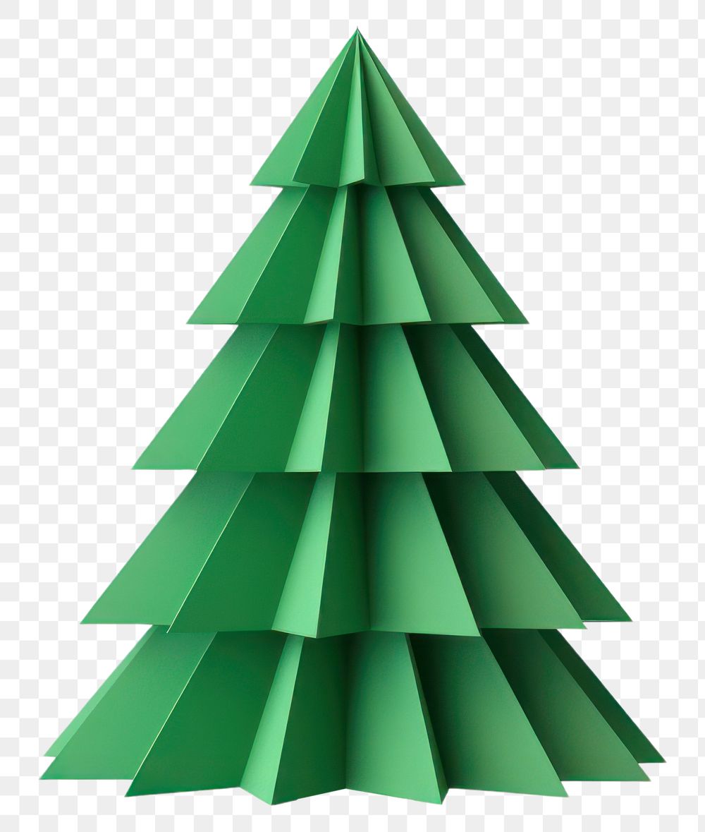 PNG Christmas tree paper origami, trasnaprent background