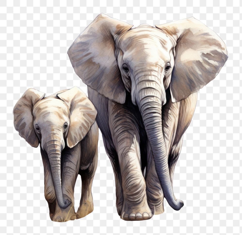 PNG Elephants wildlife animal mammal. AI generated Image by rawpixel.