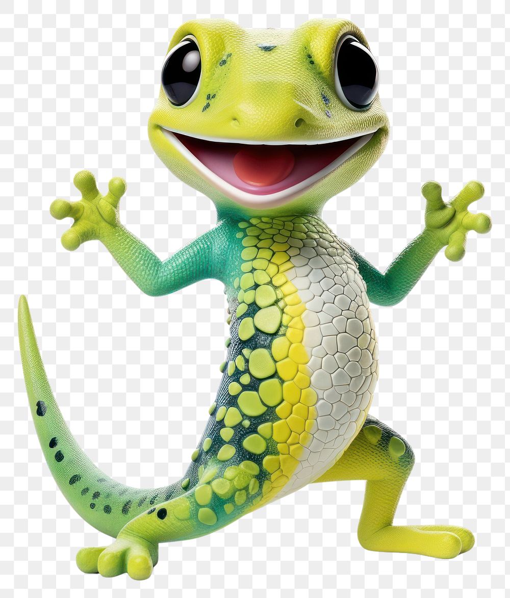 PNG Happy smiling dancing gekko amphibian wildlife reptile