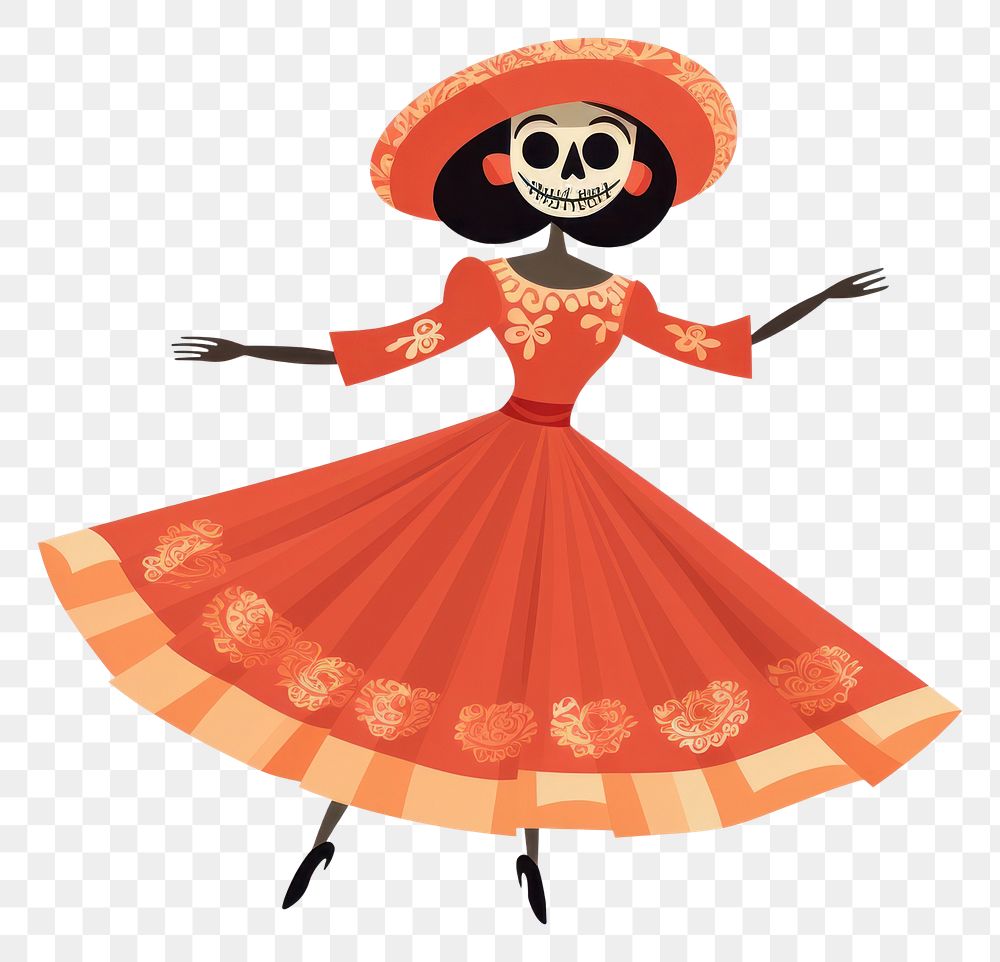 PNG Lady dancing sombrero costume. AI generated Image by rawpixel.