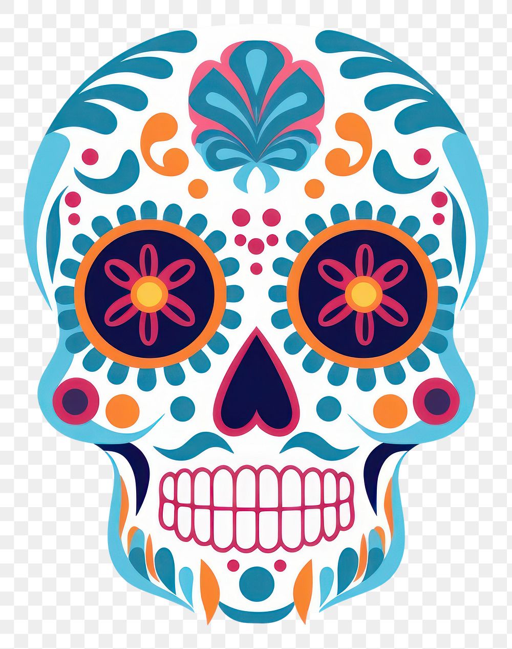 PNG Skull graphics pattern art. AI generated Image by rawpixel.