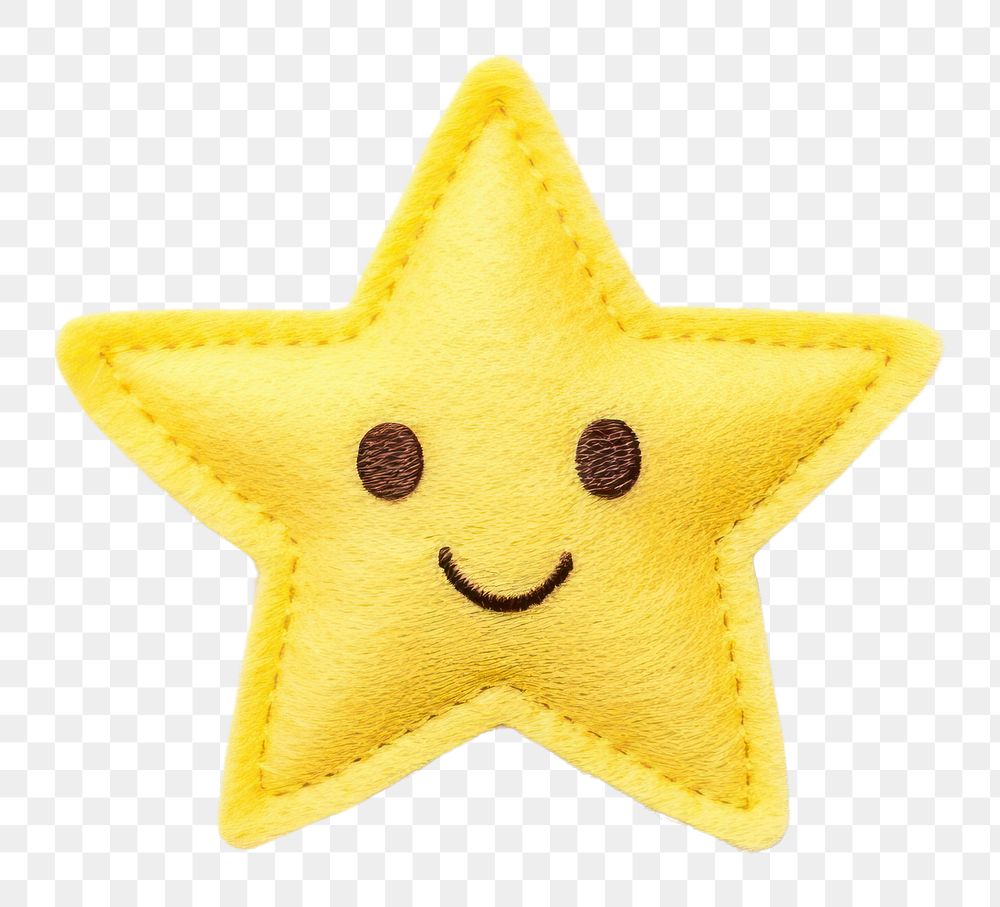 PNG Cute one Star embroidery pattern symbol star anthropomorphic