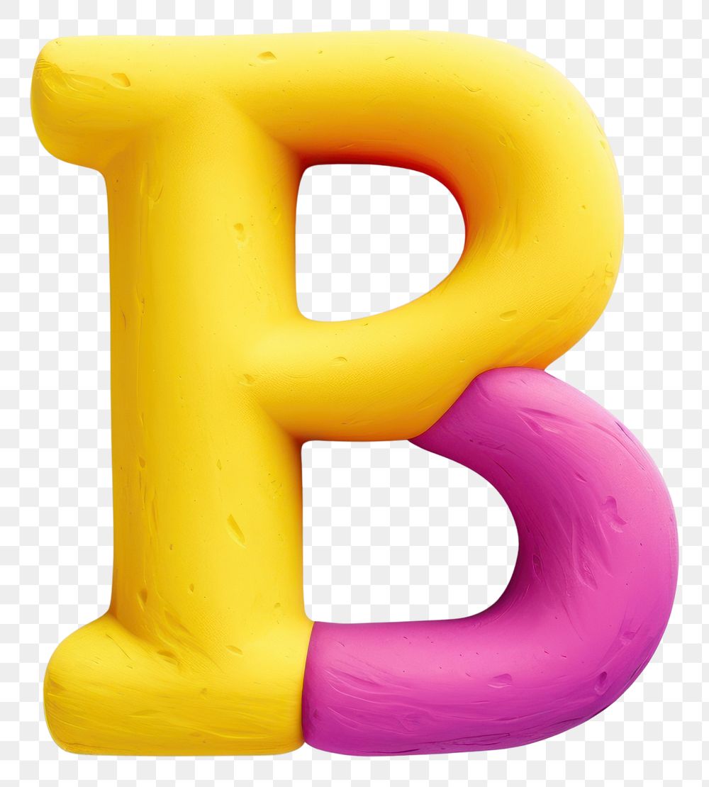 PNG Uppercase B plasticine text alphabet number. AI generated Image by rawpixel.