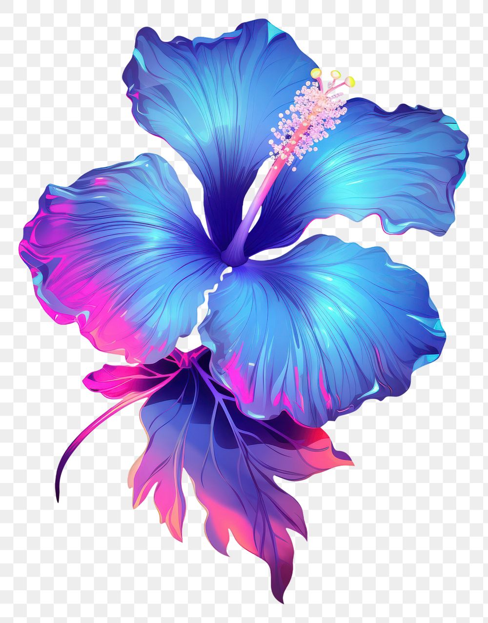 PNG Hibiscus flower petal plant. AI generated Image by rawpixel.