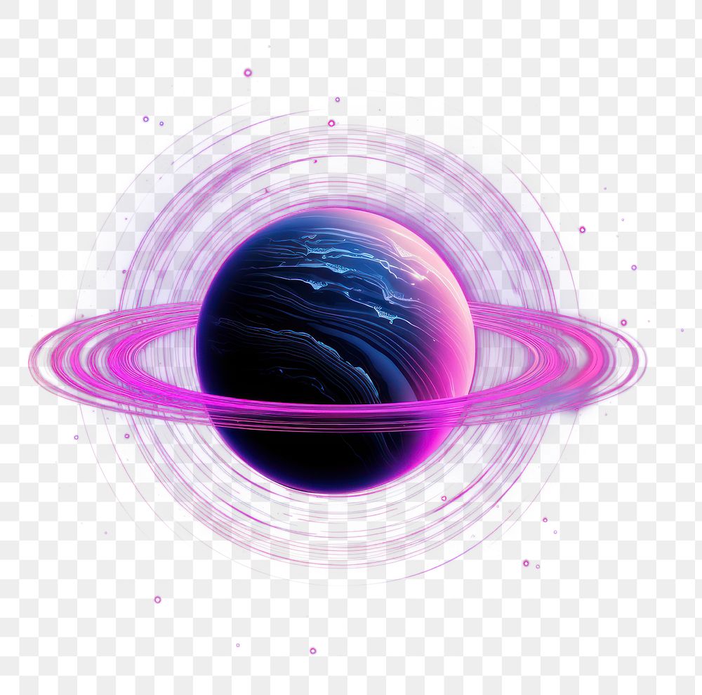 PNG Neon Saturn astronomy universe planet