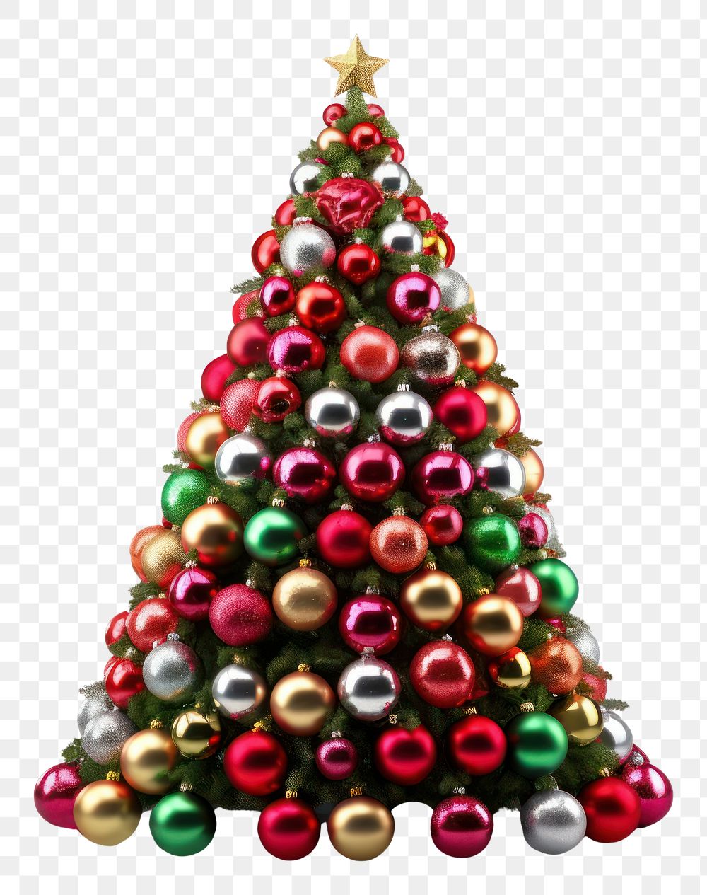 PNG bauble Christmas tree, transparent background