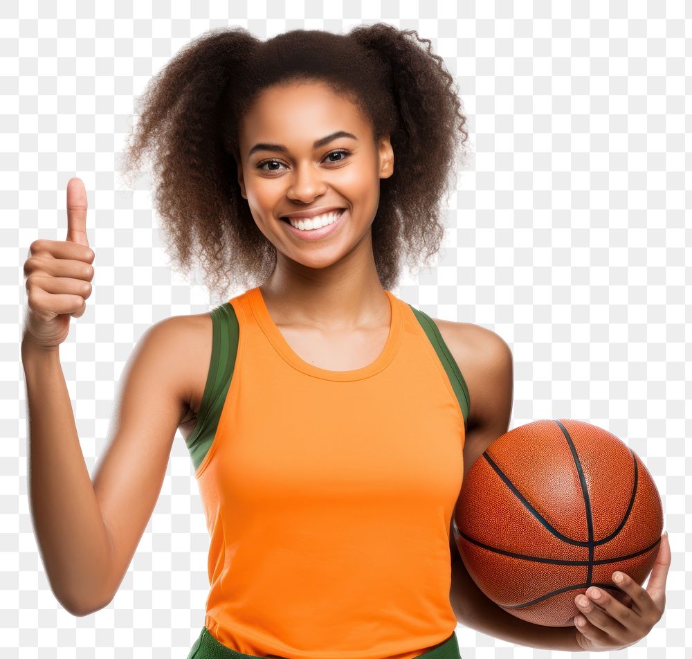 PNG Basketball portrait sports smile. AI generated Image by rawpixel.