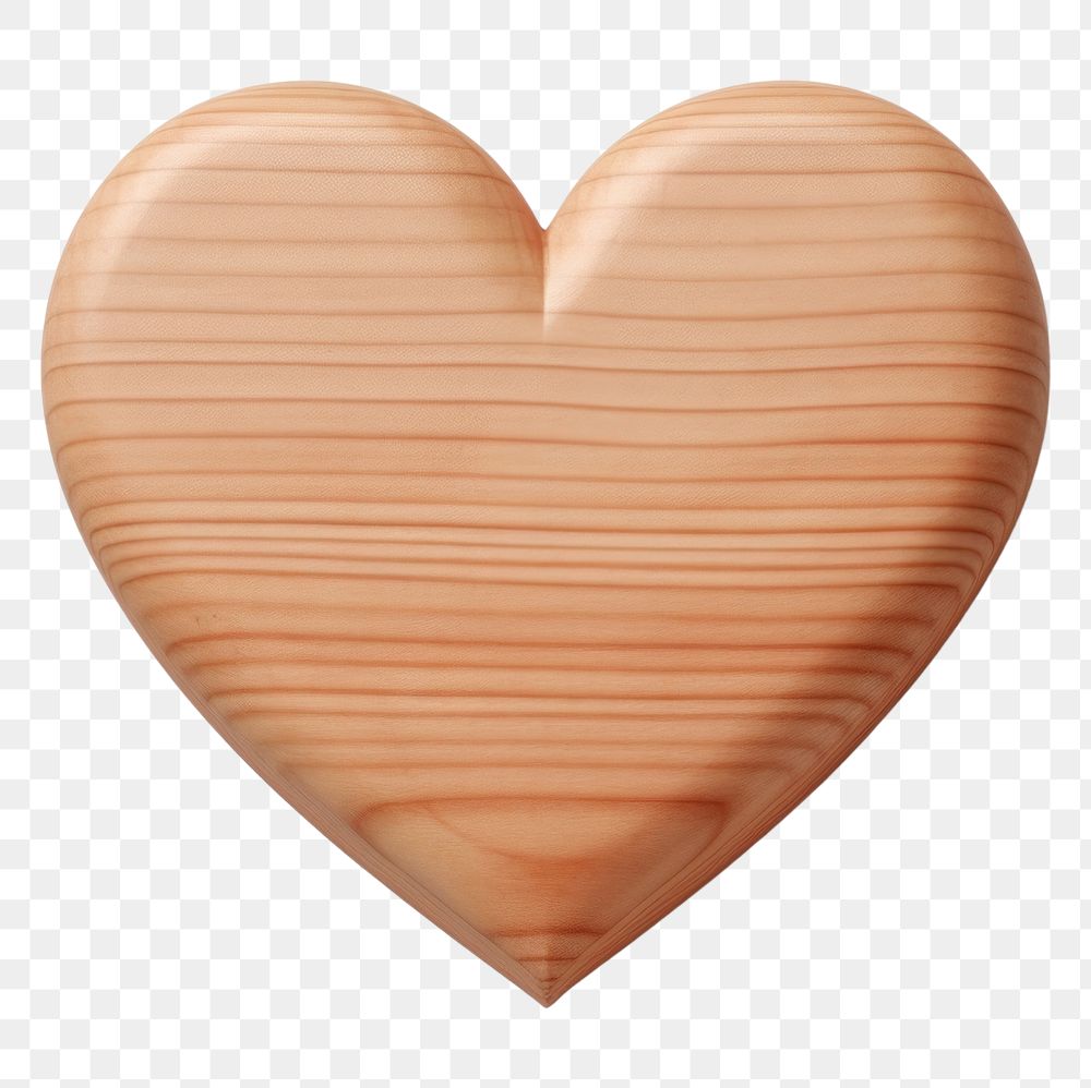 PNG Heart shape wood white background. AI generated Image by rawpixel.