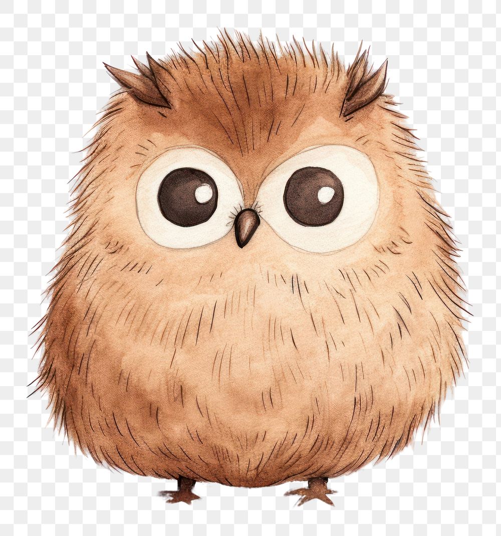 PNG Owl cartoon animal mammal. AI generated Image by rawpixel.