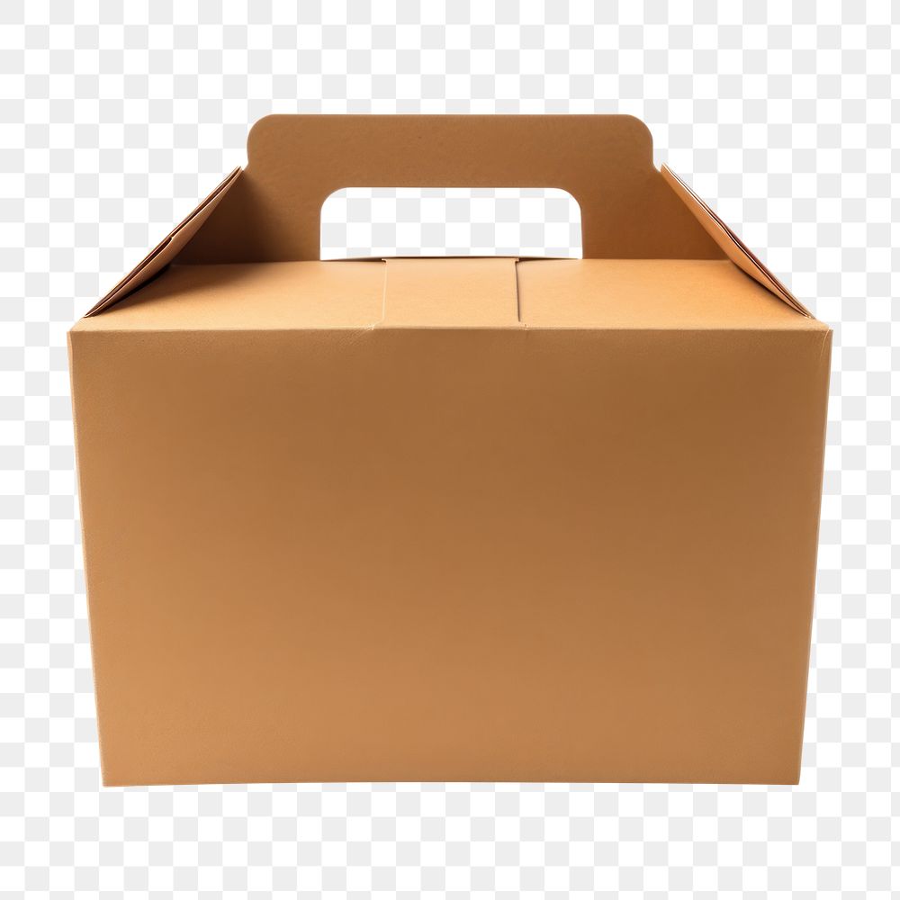 PNG  Cardboard food box carton white background simplicity. AI generated Image by rawpixel.