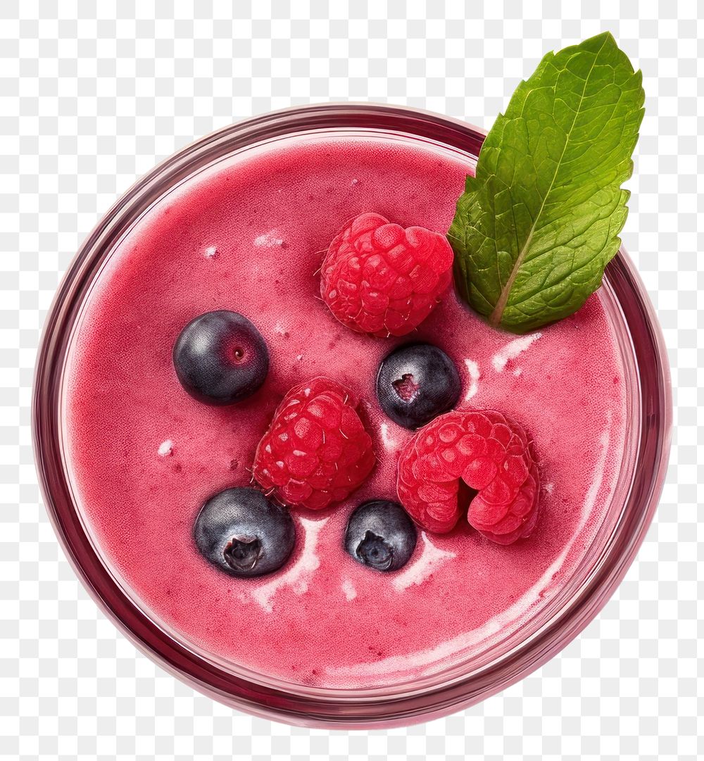 PNG  Smoothie raspberry blueberry dessert. AI generated Image by rawpixel.