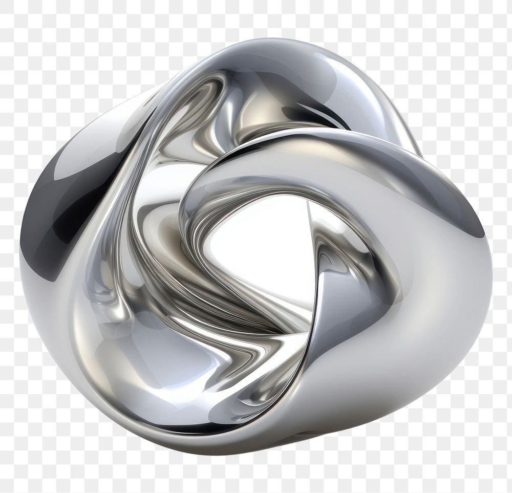 PNG Geometry twisted platinum jewelry silver. AI generated Image by rawpixel.