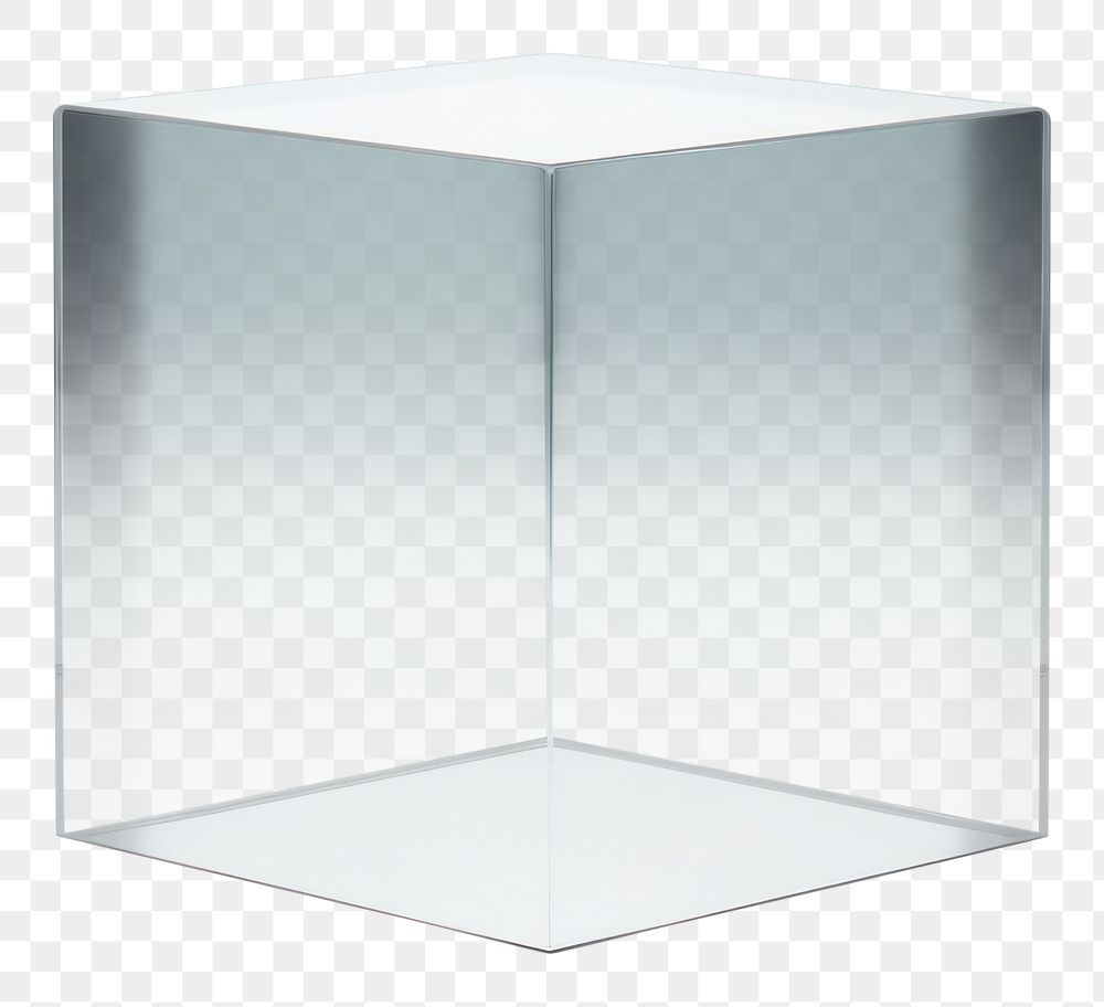 PNG Cube glass shape white. AI generated Image by rawpixel.
