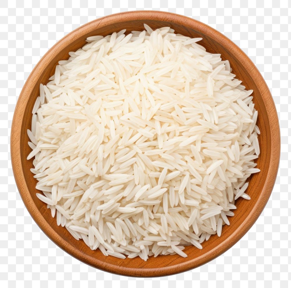 PNG Dry white long rice basmati food white background ingredient. AI generated Image by rawpixel.