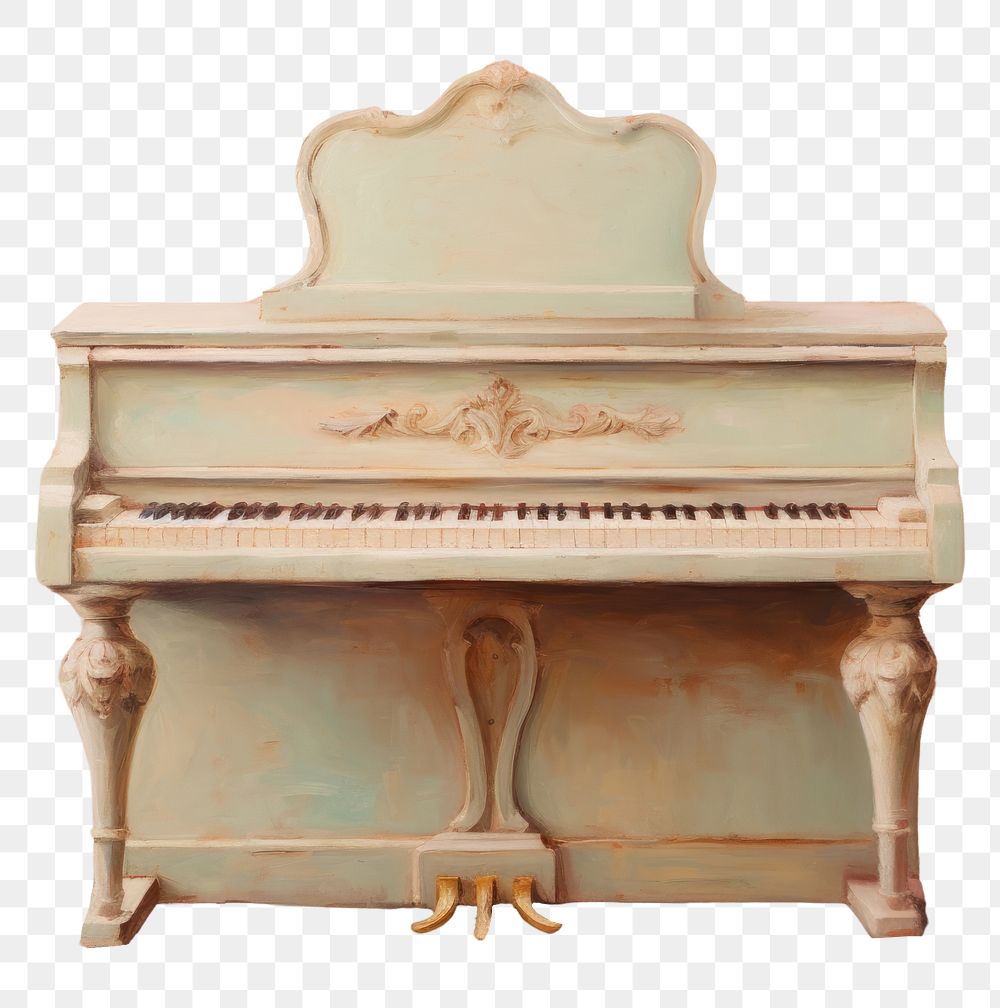 PNG Piano keyboard painting old. 