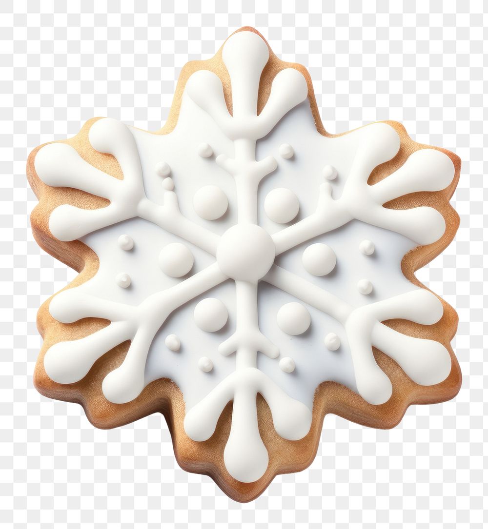 PNG Snow cookie dessert icing white. AI generated Image by rawpixel.
