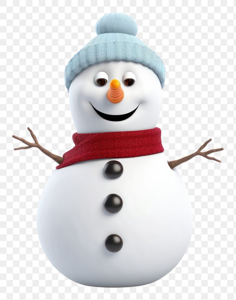 PNG White snowman winter white background anthropomorphic. AI generated Image by rawpixel.