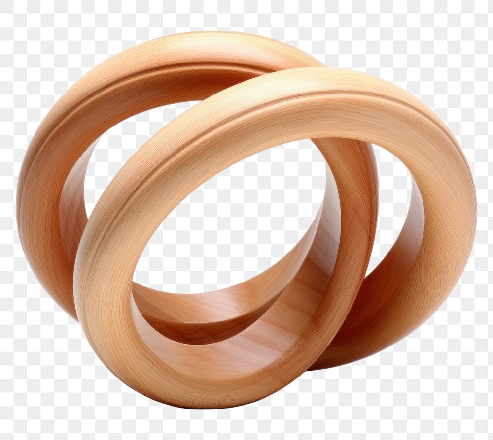 PNG Circle interlocked jewelry shape wood. AI generated Image by rawpixel.