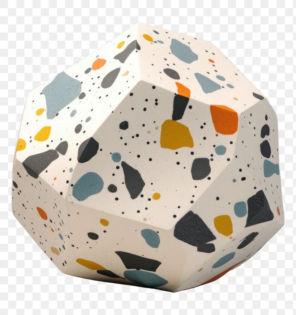 PNG Polyhedra shape art porcelain pattern. AI generated Image by rawpixel.
