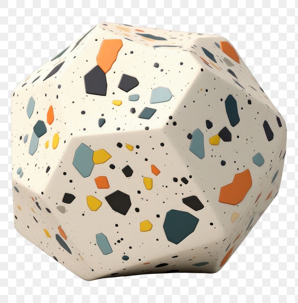 PNG Polyhedra shape art creativity porcelain. AI generated Image by rawpixel.