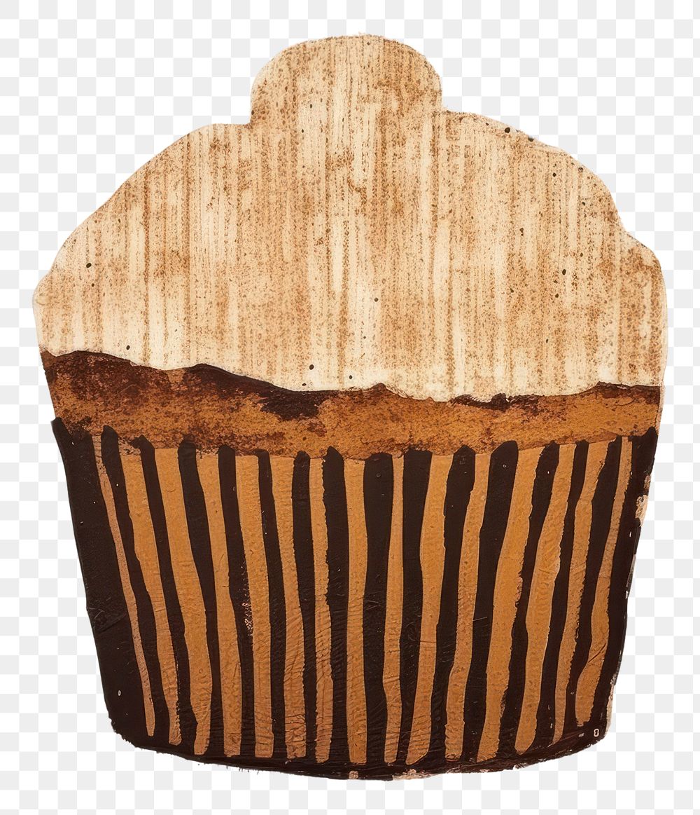 PNG  Brown cupcake dessert muffin food. AI generated Image by rawpixel.