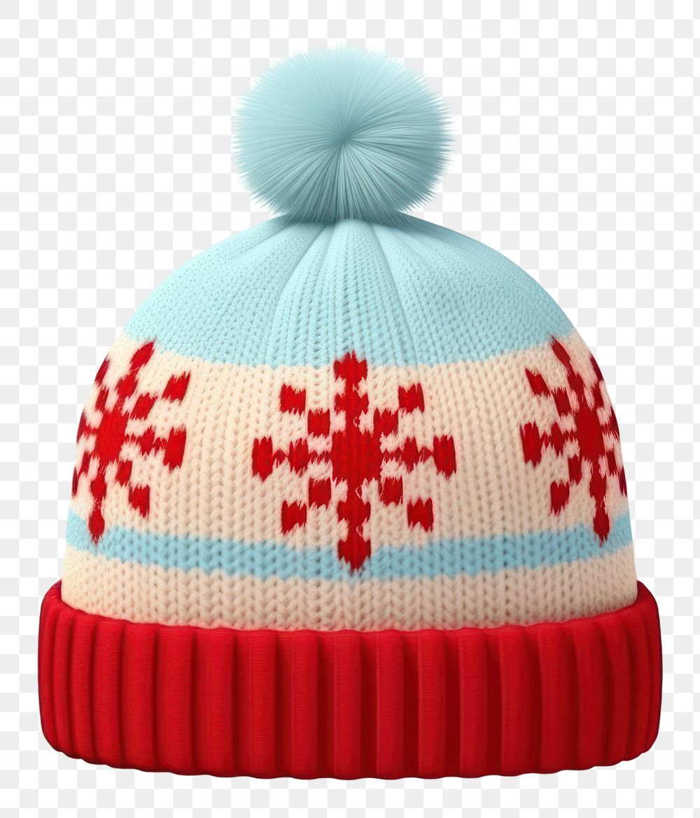 PNG Winter woolen hat 3d cartoon beanie white white background. AI generated Image by rawpixel.