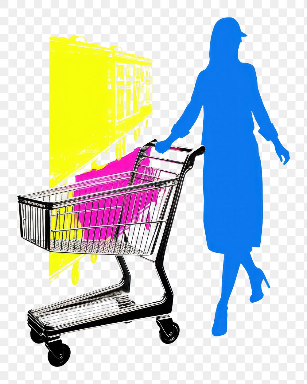 PNG Woman shopping adult white background architecture. AI generated Image by rawpixel.