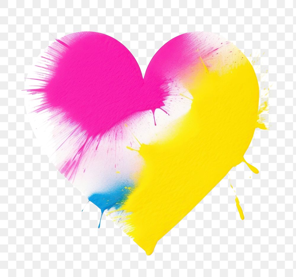 PNG Heart white background creativity splattered. AI generated Image by rawpixel.
