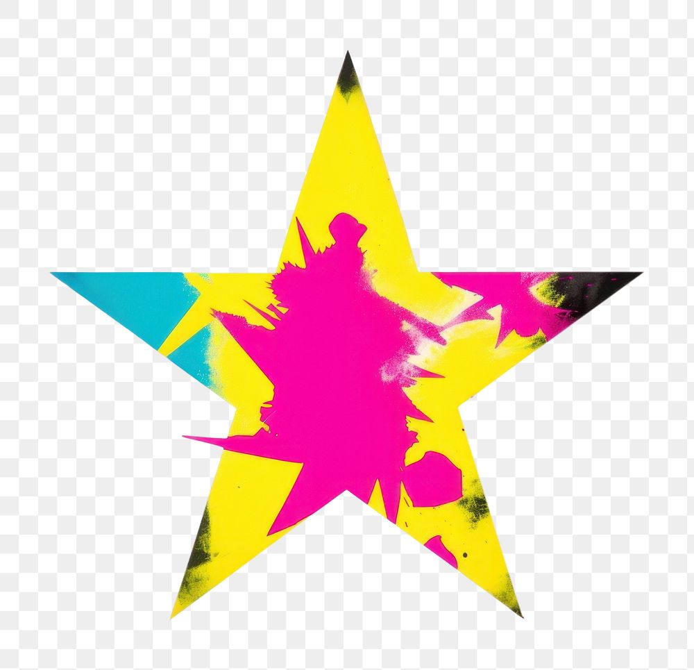 PNG Star white background creativity splattered. AI generated Image by rawpixel.