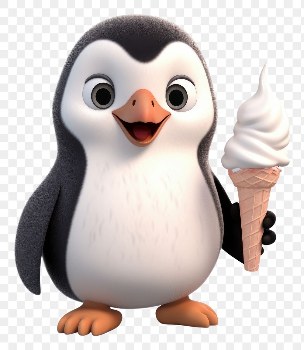 PNG  Baby penguin animal cartoon dessert. AI generated Image by rawpixel.