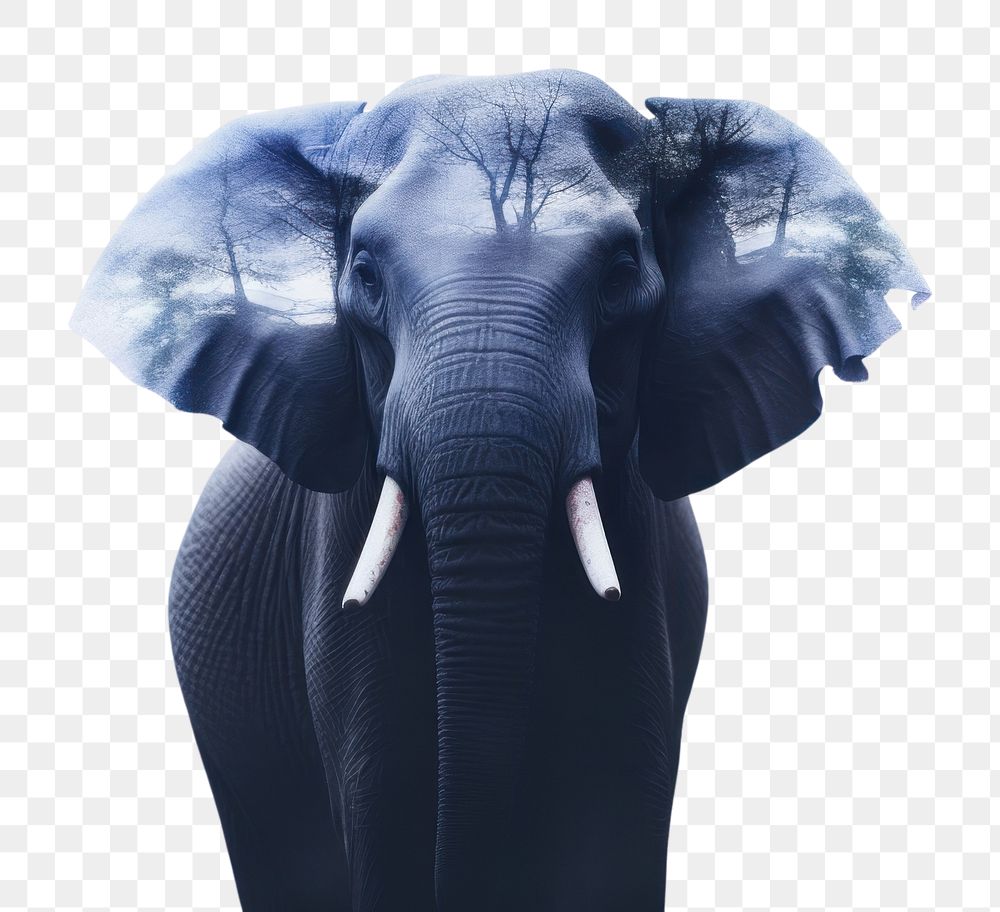 PNG An elephant with forest wildlife outdoors portrait. AI generated Image by rawpixel.