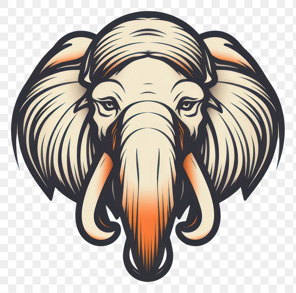 PNG  Mammoth logo wildlife animal. AI generated Image by rawpixel.