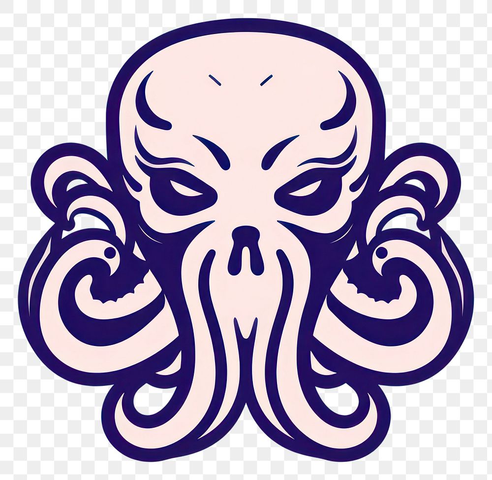 PNG  Octopus logo art cephalopod. AI generated Image by rawpixel.