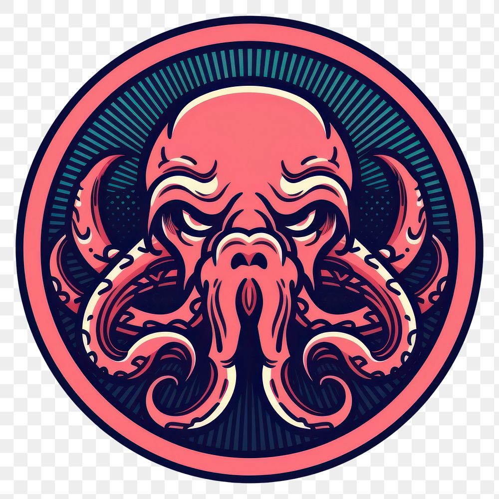 PNG  Octopus logo animal art. AI generated Image by rawpixel.