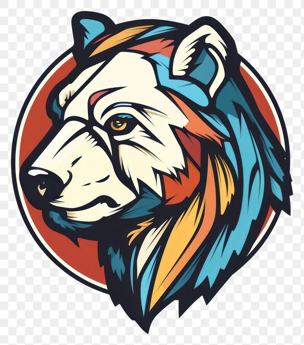 PNG  Bear logo art drawing. AI generated Image by rawpixel.