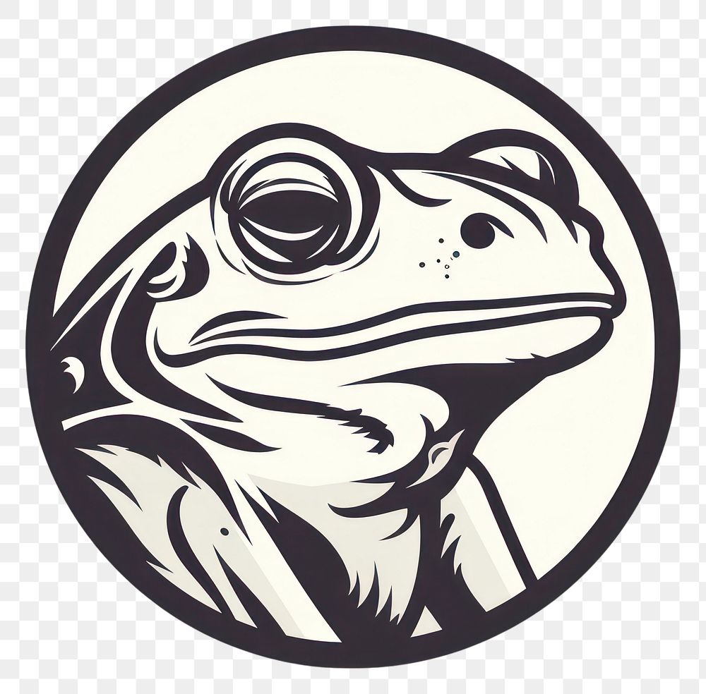 PNG  Frog logo amphibian wildlife. AI generated Image by rawpixel.