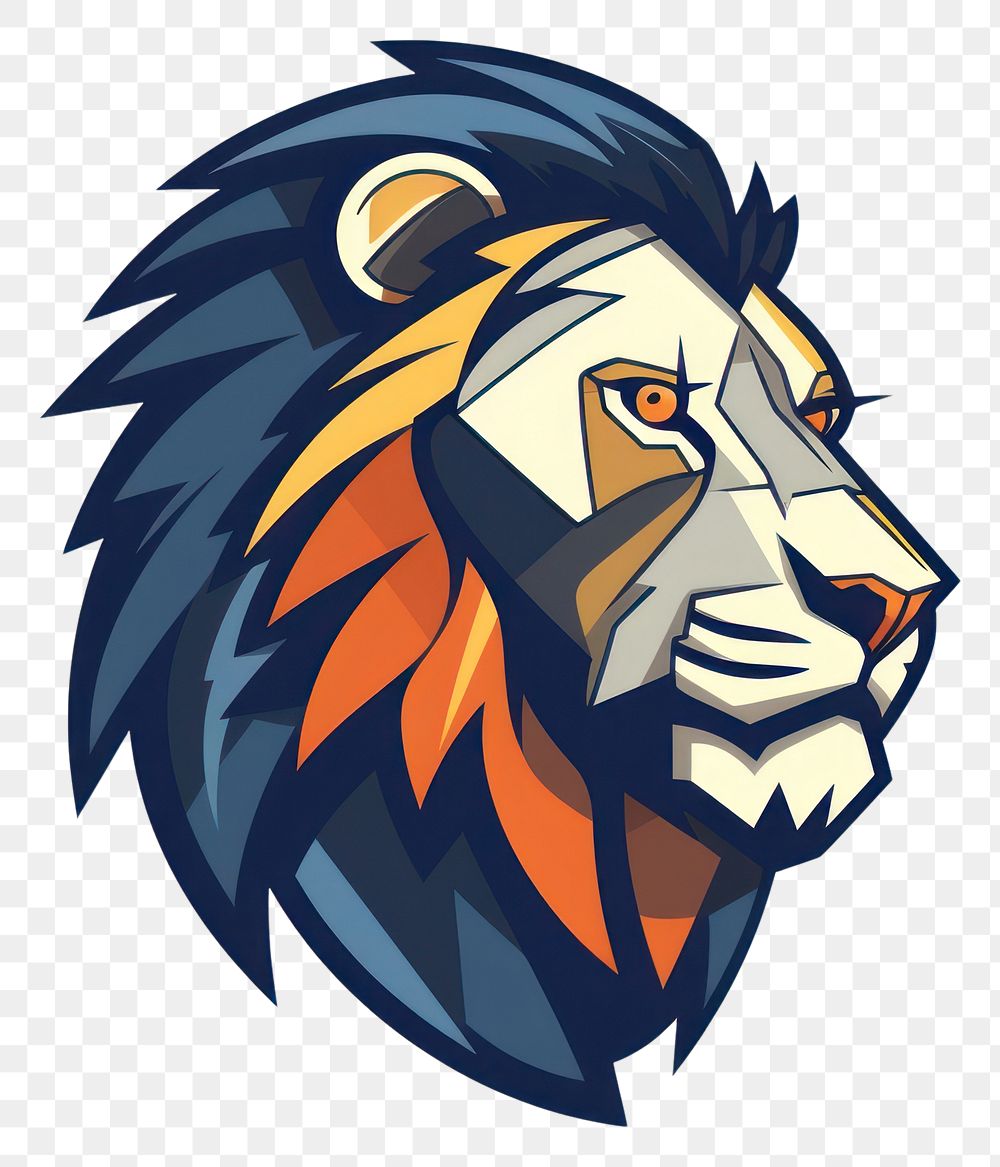 PNG  Lion animal mammal logo. AI generated Image by rawpixel.