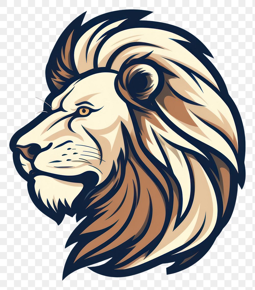PNG  Lion mammal animal logo. AI generated Image by rawpixel.