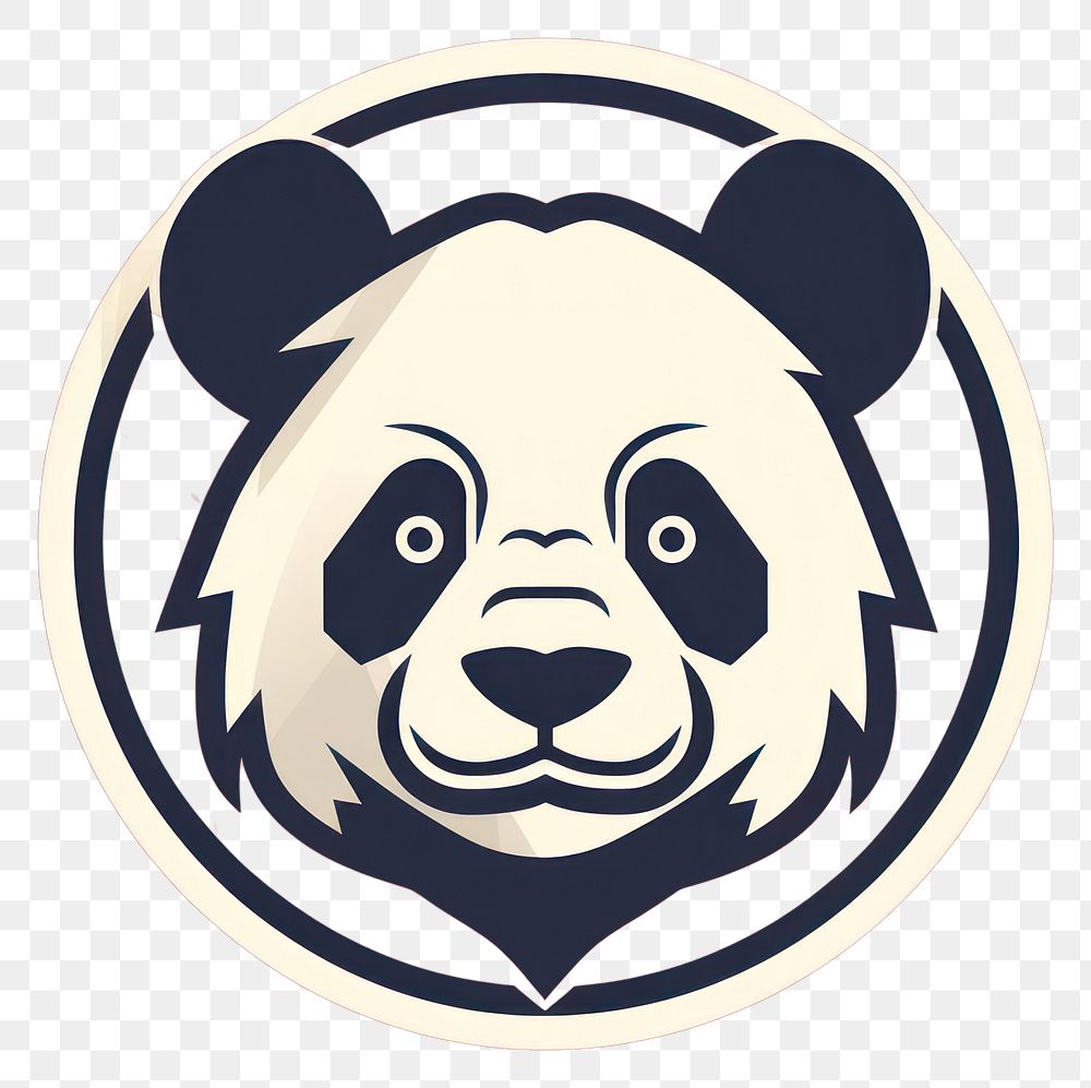 PNG  Panda logo representation carnivora. AI generated Image by rawpixel.