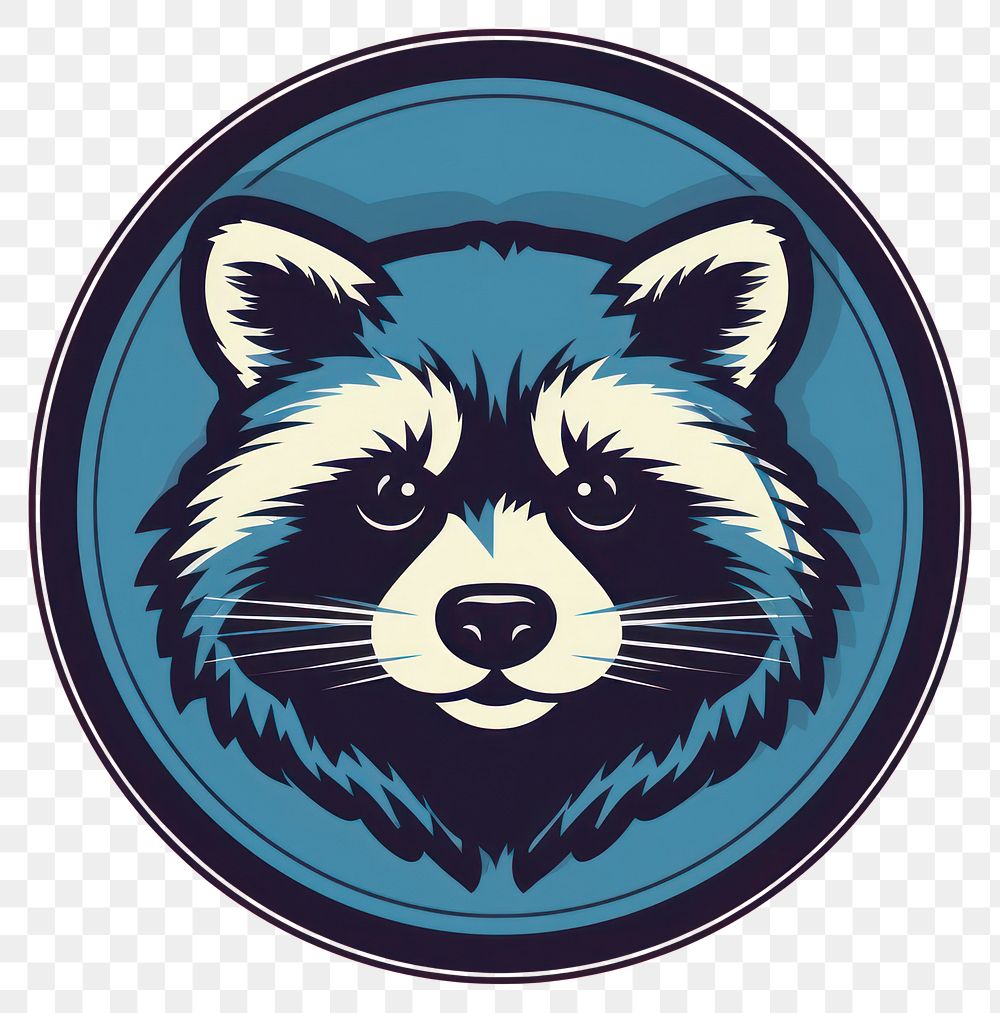 PNG  Racoon logo raccoon mammal. AI generated Image by rawpixel.