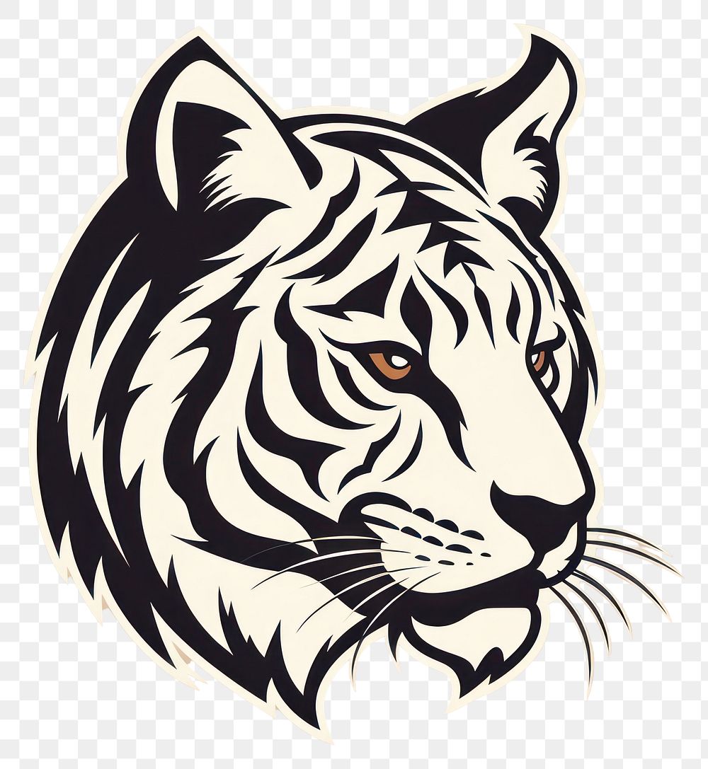PNG  Tiger animal mammal logo. AI generated Image by rawpixel.
